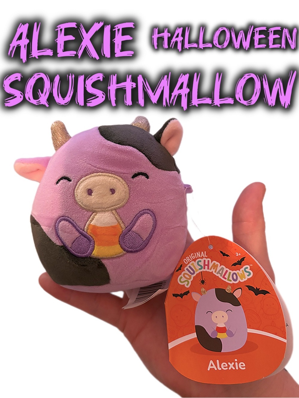 Alexie 4” Squishmallow Halloween Mystery Squad Capsule - Cow